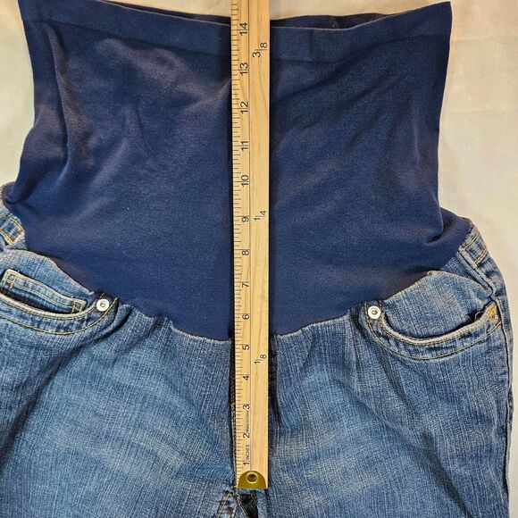 Oh Baby Motherhood Maternity Jean Capri Crops Womens Size Large 20" Inseam - Picture 12 of 12
